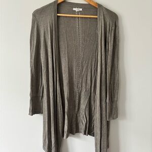 Maurices Taupe Open Front Cardigan